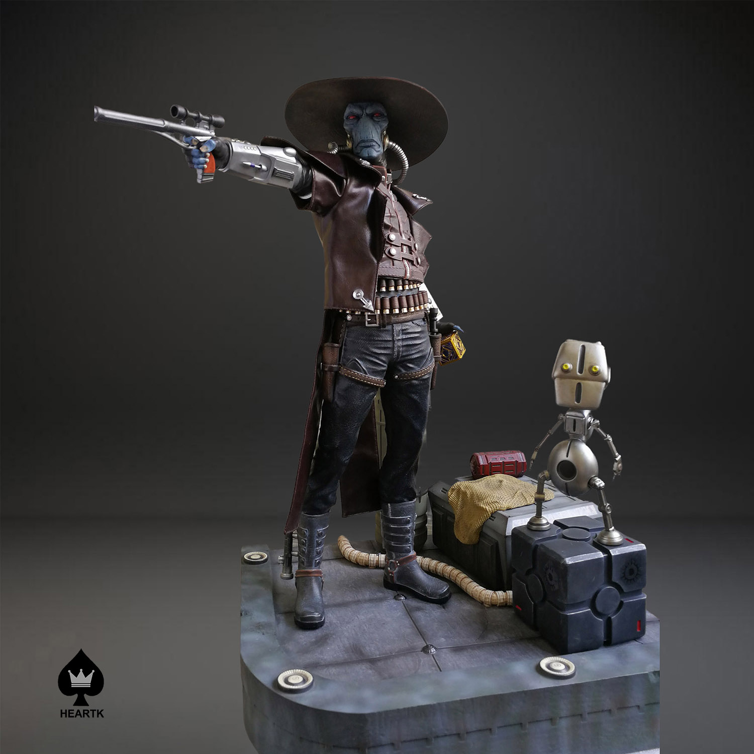 Polystone Sculpture Star Wars Bounty Hunter Cad Bane
